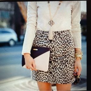 Tyler Boe Animal Print Faux Fur Mini Skirt Women’s Size 4